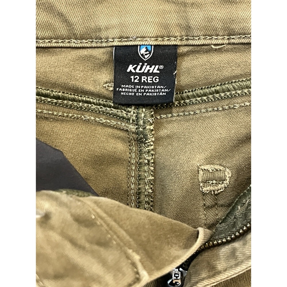 KHUL Chino Pants Womens 12 REG Green Hiking Outdoors Camping 34 x 30 Mid Rise - Picture 10 of 12
